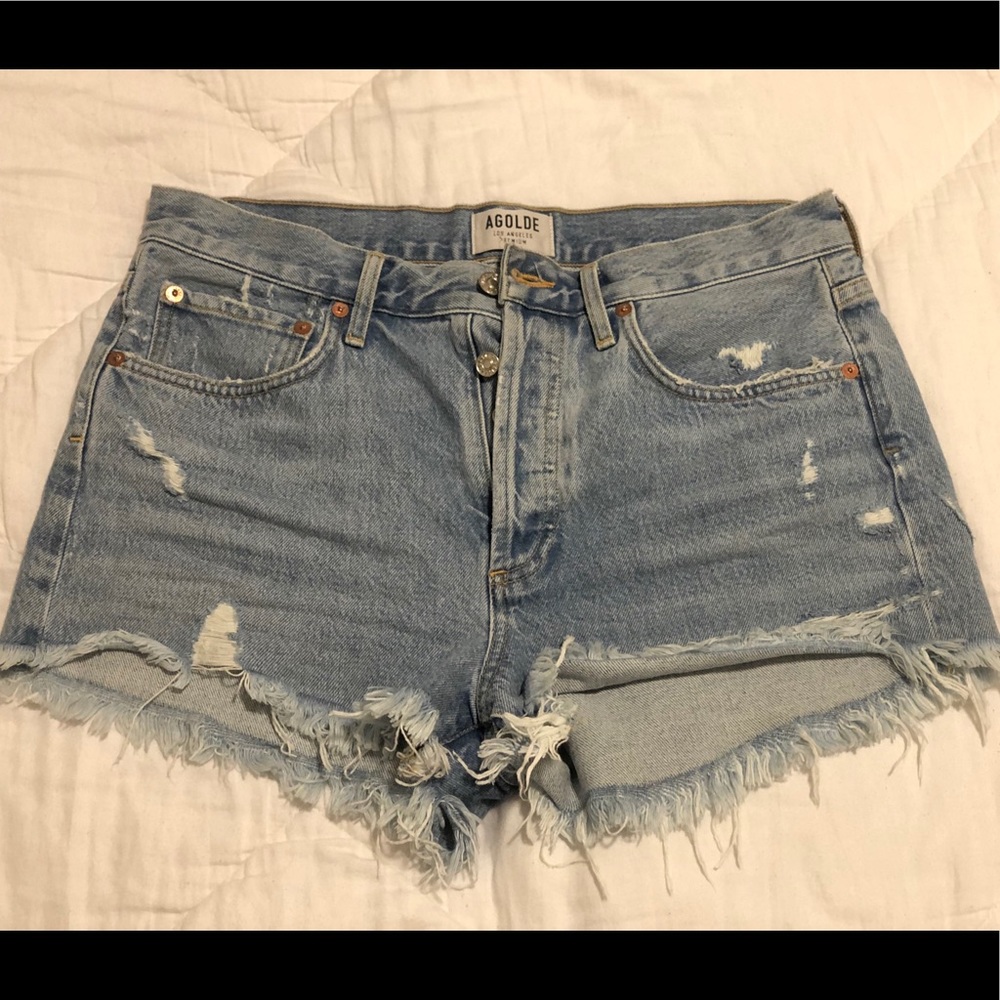 Agolde Parker Denim Shorts - Swapmeet color